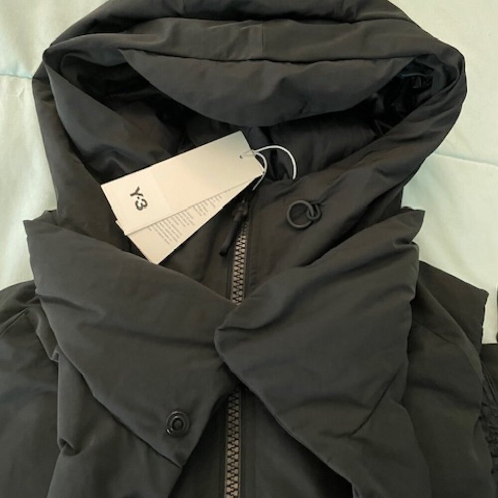 NWT Y3 Adidas Vest Coat XXS Fits XS Small Puffer Adjustable Hooded Black $945 - Picture 12 of 14